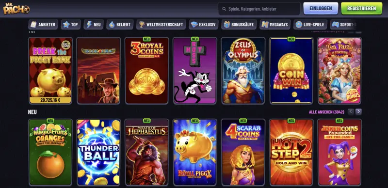 Mr Pacho casino games